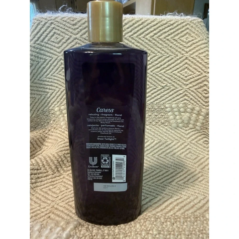 Caress Fine Fragrance Sheer Twilight Black Orchid & Juniper Oil Body Wash 18 Oz.